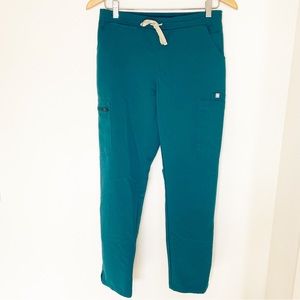 Figs Womens Yola Caribbean Blue Skinny Scrub Pants Small